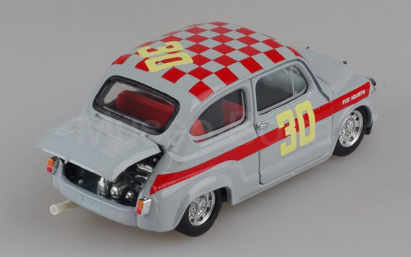 BRUMM (R369) Fiat Abarth 1000 berlina corsa/66 4 ore di Monza 1966 n° 30 grigio-rosso