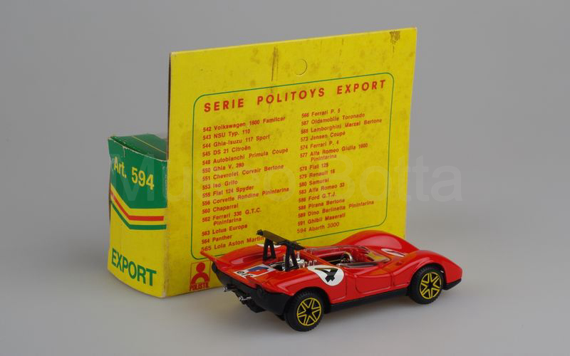 POLITOYS EXPORT (594) Abarth Sport Spider 3000 V8 (SE013) 1968 rosso