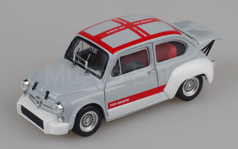 BRUMM (R370-01) Fiat Abarth 1000 corsa Gruppo 2/70 1970 grigio-rosso-bianco