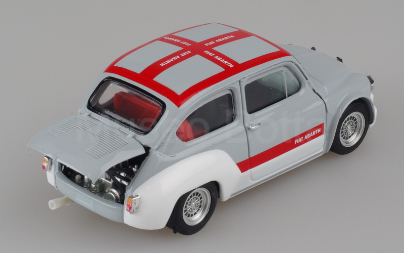 BRUMM (R370-01) Fiat Abarth 1000 corsa Gruppo 2/70 1970 grigio-rosso-bianco