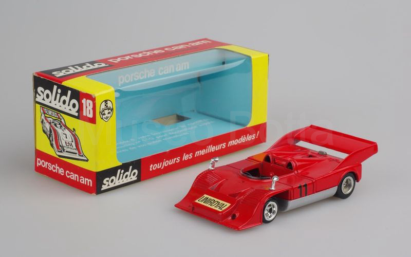 SOLIDO (18-Ca) Porsche 917/10 TC "UNIROYAL" Interserie 1973 rosso-argento (preserie)