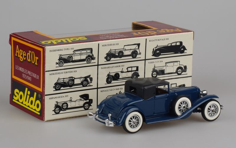 SOLIDO (80-A) Cord L 29 Cabriolet 1930 capote chiusa blu scuro