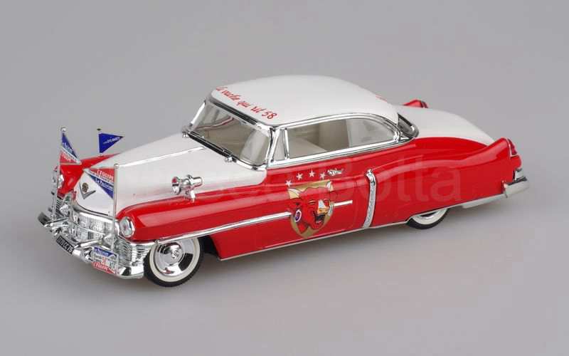 VITESSE (L068) Cadillac type 62 "LA VACHE QUI RIT" Tour de France 1958 bianco-rosso