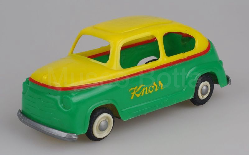 MARCA SCONOSCIUTA Fiat 600 berlina promozionale "KNORR" giallo-rosso-verde