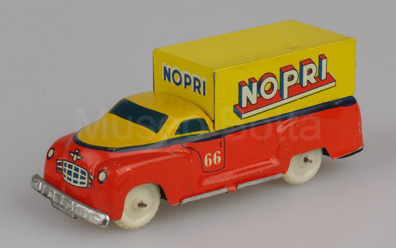 MARCHESINI 1:45 Volvo autocarro cassonato con telone rigido "NOPRI" giallo-blu-arancio