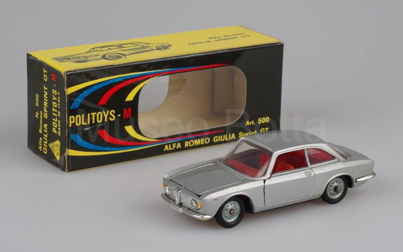 POLITOYS-M (500-1) Alfa Romeo Giulia Sprint GT coupé 1963-1966 grigio metallizzato