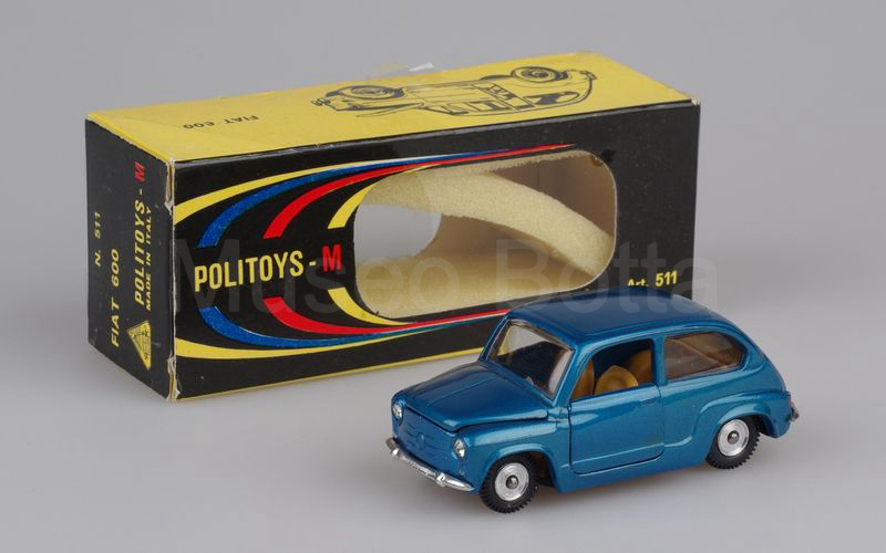 POLITOYS-M (511) Fiat 600D 2ª serie berlina 1964-1965 azzurro metallizzato