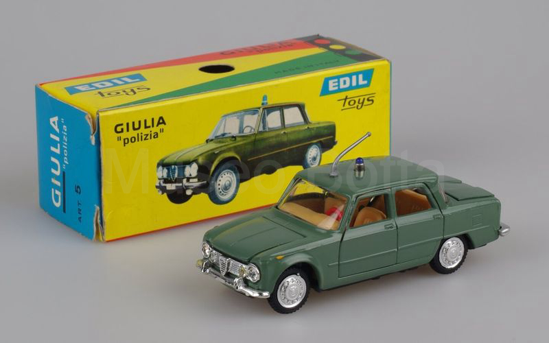 EDIL TOYS (5) Alfa Romeo Giulia berlina 1600 TI 1962-1965 "POLIZIA" verde oliva