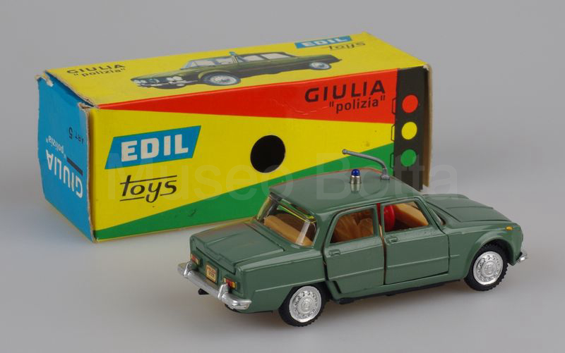 EDIL TOYS (5) Alfa Romeo Giulia berlina 1600 TI 1962-1965 "POLIZIA" verde oliva