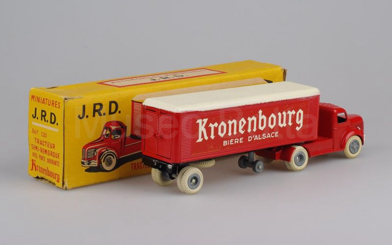 JRD (120-1) Berliet TLR semirimorchio furgone KRONENBOURG BIERE D'ALSACE bianco-rosso