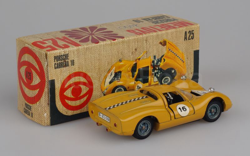 MEBETOYS (A 25) Porsche 910K (coda corta) coupé 1967 senape-bianco