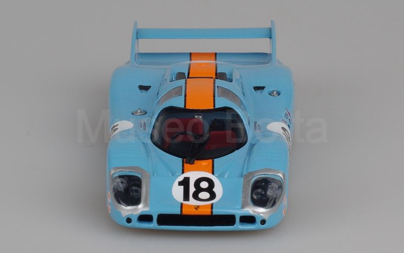 MINICHAMPS (430 716718) Porsche 917 coupé 5.0LH (coda lunga) 1971 GULF Le Mans 1971 n° 18 azzurro