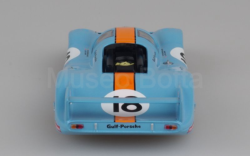 MINICHAMPS (430 716718) Porsche 917 coupé 5.0LH (coda lunga) 1971 GULF Le Mans 1971 n° 18 azzurro