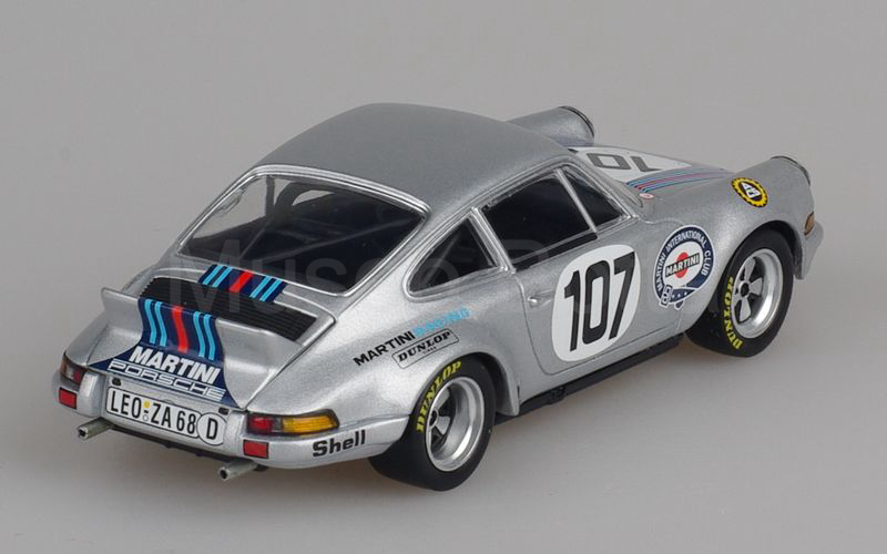 MINICHAMPS (430 736907) Porsche 911 Carrera RSR “Proto” 2.8 coupè MARTINI Targa Florio 1973 n° 107 argento