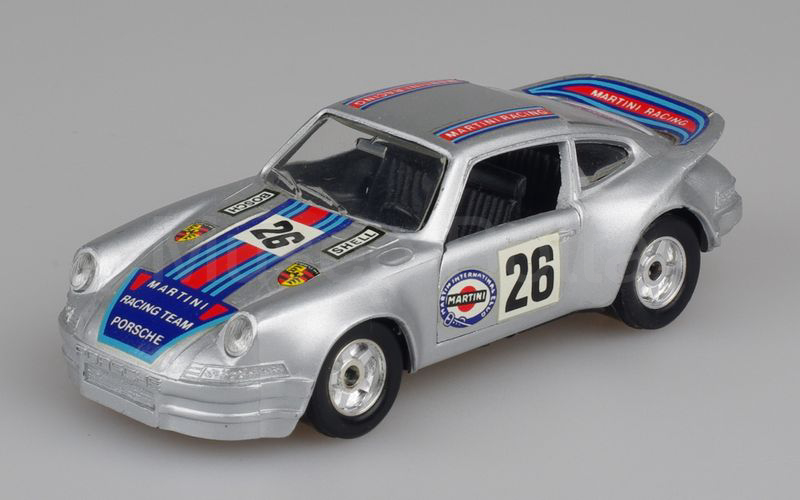 NOREV METALLO (839) Porsche 911 Carrera RSR "Proto" 2.8 coupè MARTINI Le Mans 1973 n° 26 argento