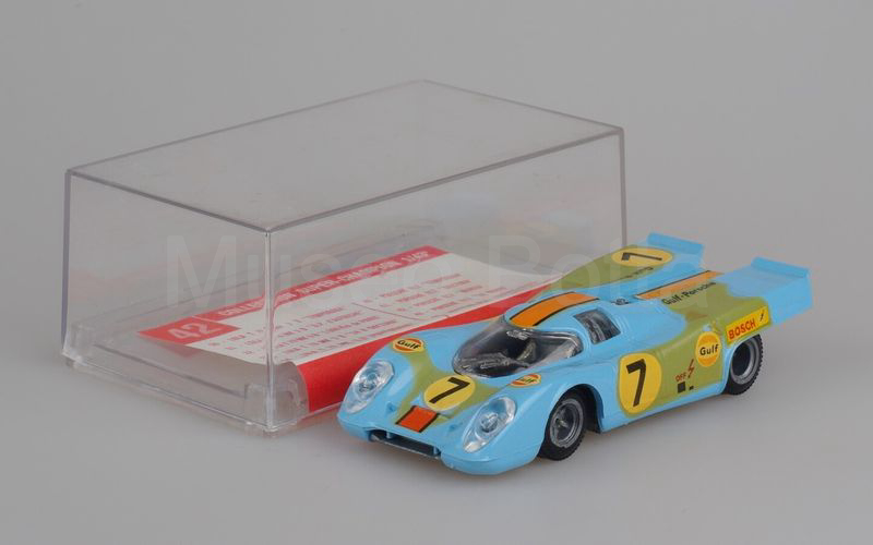 SAFIR SUPER CHAMPION (42) Porsche 917 coupé 4.5K (coda corta) GULF Monza 1970 n° 7 azzurro