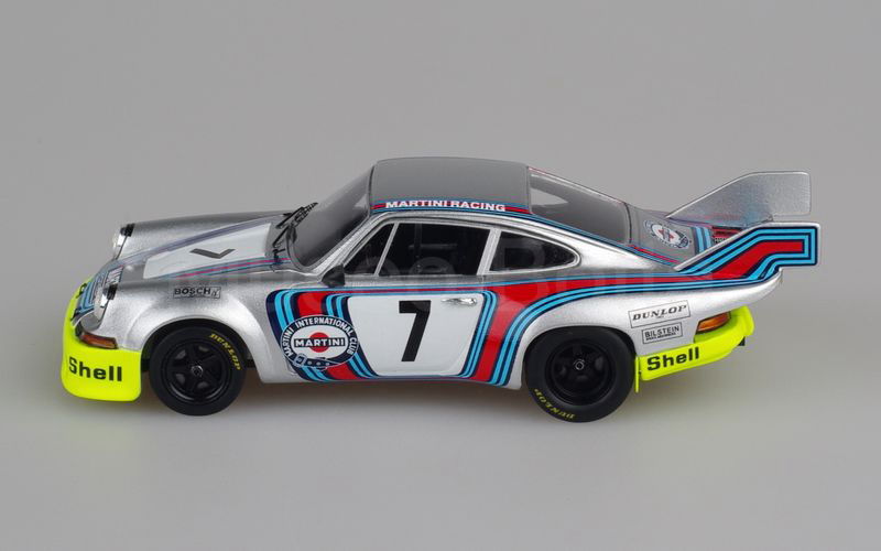 SPARK MODEL (S3425) Porsche 911 Carrera RSR Proto 2.8 coupè MARTINI Zeltweg 1973 n° 7 argento