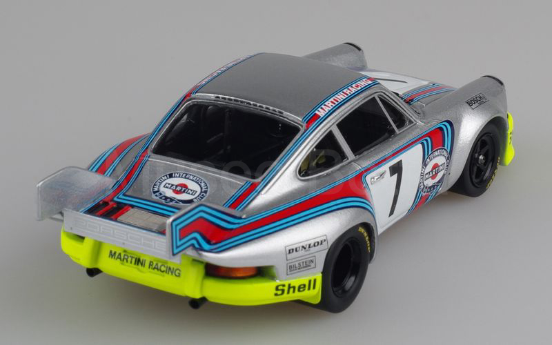 SPARK MODEL (S3425) Porsche 911 Carrera RSR Proto 2.8 coupè MARTINI Zeltweg 1973 n° 7 argento