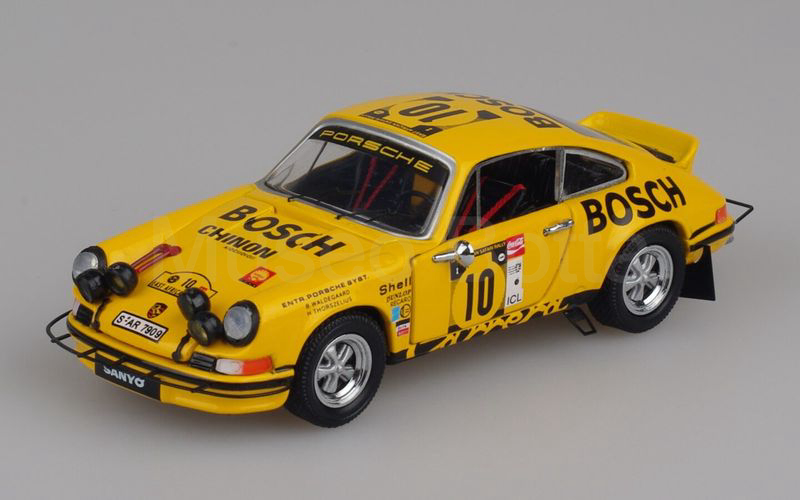 UNIVERSAL HOBBIES (UH1601) Porsche 911 Carrera RS 2.7 coupè "BOSCH" East African Safari 1973 n° 10 giallo