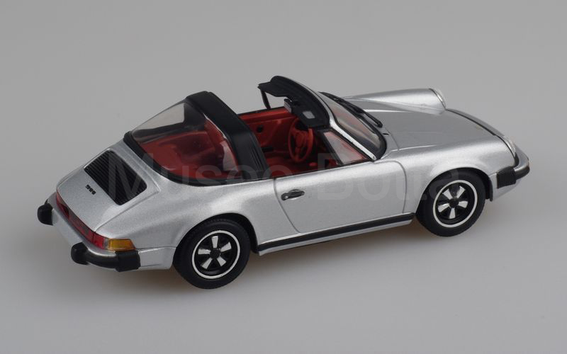 MINICHAMPS (WAP 020 Set 06) Porsche 911 Carrera 3.0 Targa tetto aperto 1976-1977 argento