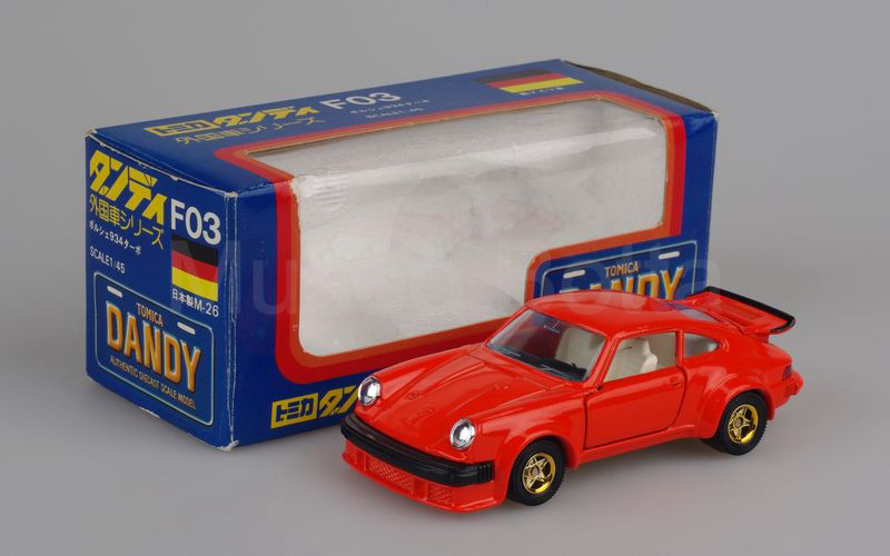 TOMICA DANDY (F03) Porsche 934 Turbo coupé 1976-1977 arancio