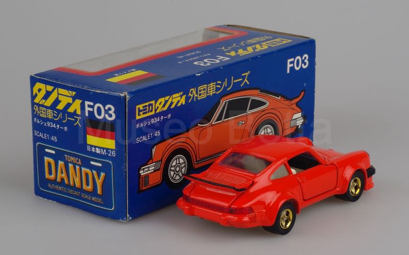 TOMICA DANDY (F03) Porsche 934 Turbo coupé 1976-1977 arancio