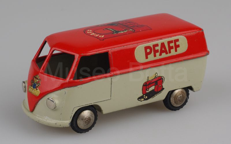 TEKNO (413-36) Volkswagen Bulli T1 furgone 1° tipo 1949-1960 "PFAFF" rosso-beige