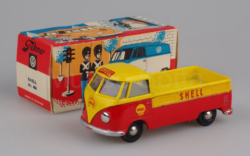 TEKNO (406-3) Volkswagen Bulli T1 pick-up 2° tipo 1959-1967 "SHELL" giallo-rosso