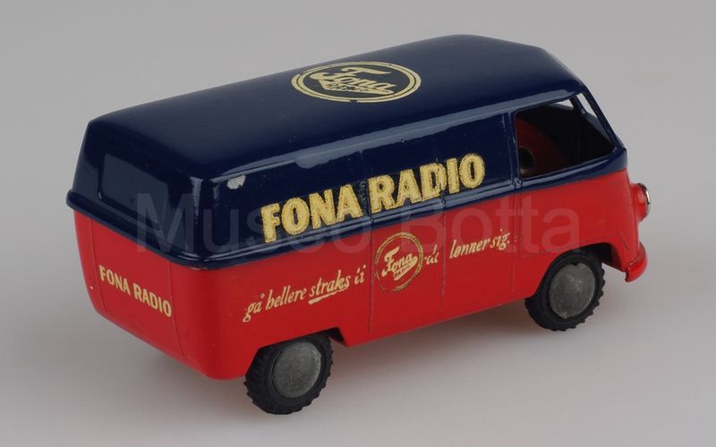 TEKNO (413-19) Volkswagen Bulli T1 furgone 1° tipo 1949-1960 "FONA RADIO" blu-rosso