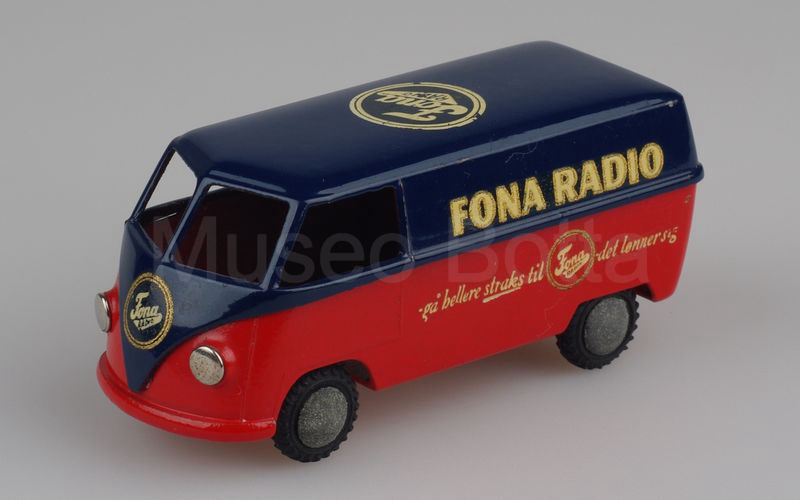 TEKNO (413-19) Volkswagen Bulli T1 furgone 1° tipo 1949-1960 "FONA RADIO" blu-rosso