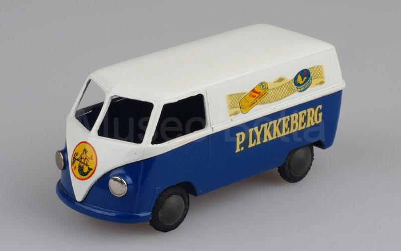 TEKNO (413-39) Volkswagen Bulli T1 furgone 1° tipo 1949-1960 "R. LYKKEBERG" bianco-blu