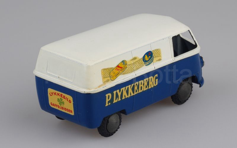 TEKNO (413-39) Volkswagen Bulli T1 furgone 1° tipo 1949-1960 "R. LYKKEBERG" bianco-blu