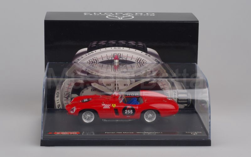 BRUMM + M4 PROMOZIONALE (S11/39) Ferrari 750 Monza 1954-1955 "CHOPARD - CLASSIC RACING" Mille Miglia 2011 rosso