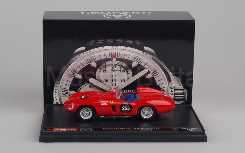 BRUMM + M4 PROMOZIONALE (S11/39) Ferrari 750 Monza 1954-1955 "CHOPARD - CLASSIC RACING" Mille Miglia 2011 rosso