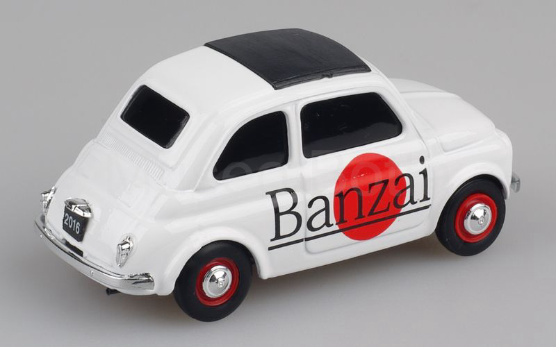 BRUMM PROMOZIONALE (BR053) Fiat 500 "BANZAI" bianco