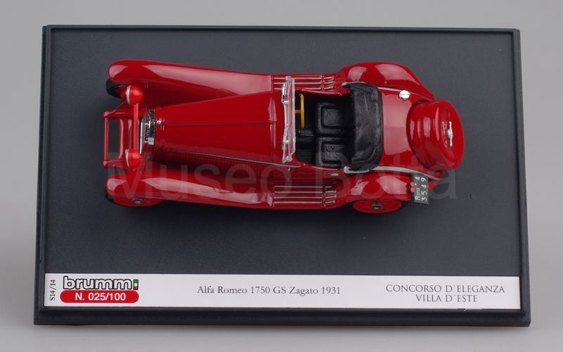 BRUMM PROMOZIONALE (S14/14) Alfa Romeo 1750 GS Zagato 1931 "CONCORSO D'ELEGANZA VILLA D'ESTE 2014" rosso