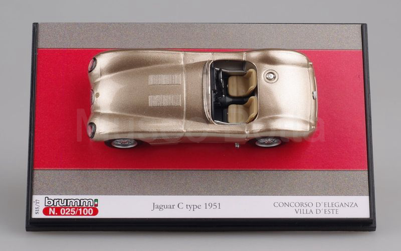 BRUMM PROMOZIONALE (S15/17) Jaguar C Type 1953 "CONCORSO D'ELEGANZA VILLA D'ESTE 2015" bronzo