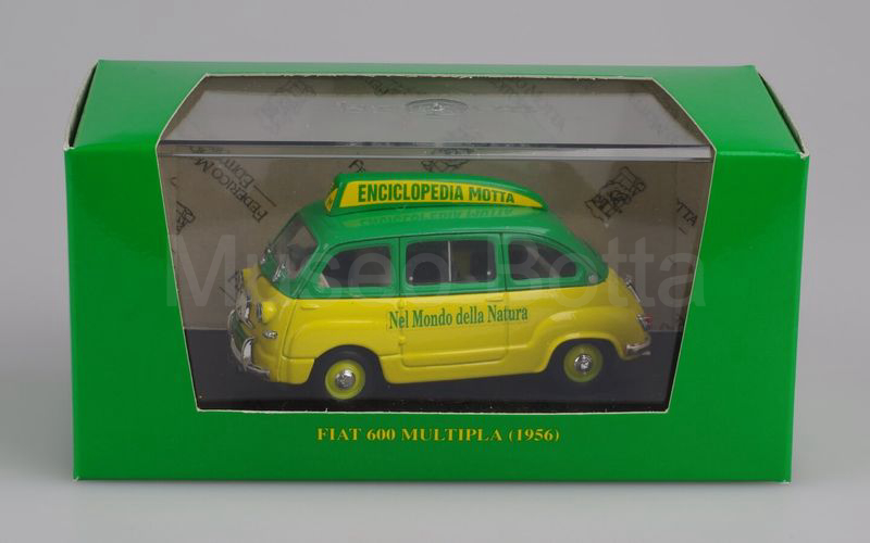 BRUMM PROMOZIONALE (S96/05) Fiat 600 Multipla 1955 "ENCICLOPEDIA MOTTA - Nel Mondo della Natura" verde-giallo