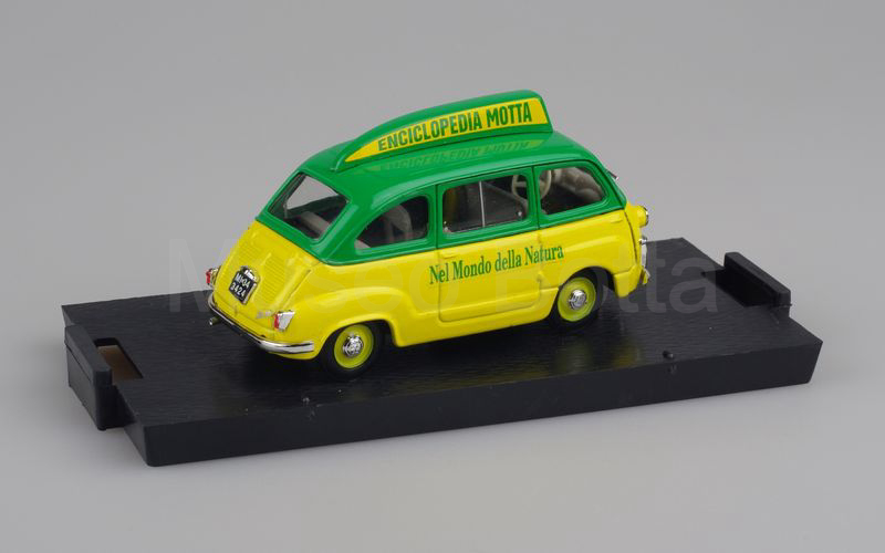 BRUMM PROMOZIONALE (S96/05) Fiat 600 Multipla 1955 "ENCICLOPEDIA MOTTA - Nel Mondo della Natura" verde-giallo