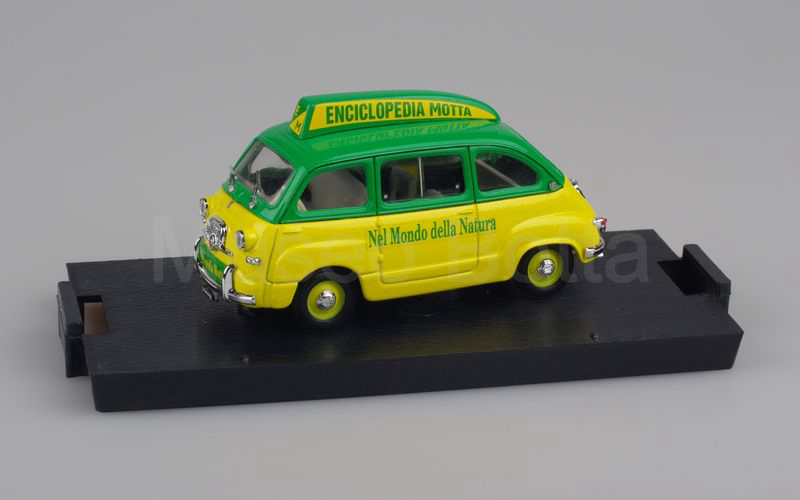 BRUMM PROMOZIONALE (S96/05) Fiat 600 Multipla 1955 "ENCICLOPEDIA MOTTA - Nel Mondo della Natura" verde-giallo