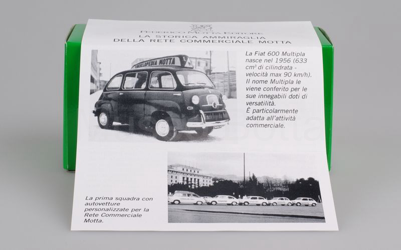 BRUMM PROMOZIONALE (S96/05) Fiat 600 Multipla 1955 "ENCICLOPEDIA MOTTA - Nel Mondo della Natura" verde-giallo