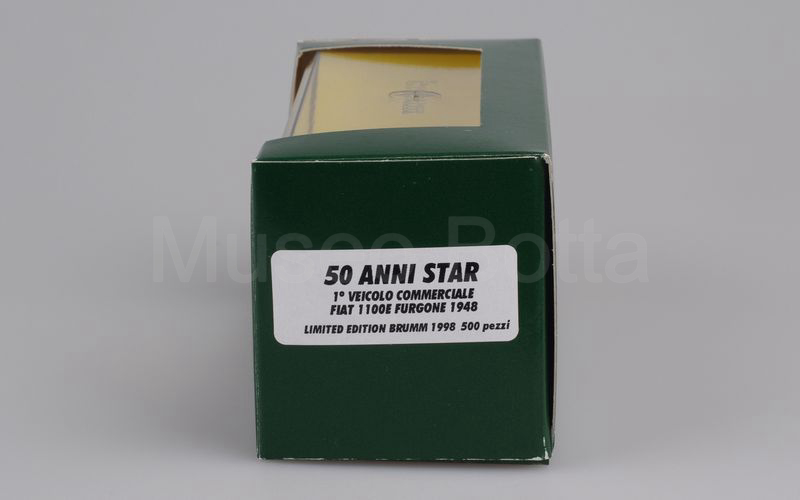 BRUMM PROMOZIONALE (S98/08) Fiat 1100 furgone 1948 "DADO STAR - IL DOPPIO BRODO" verde-giallo