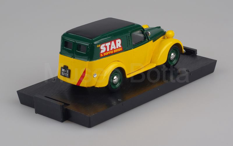 BRUMM PROMOZIONALE (S98/08) Fiat 1100 furgone 1948 "DADO STAR - IL DOPPIO BRODO" verde-giallo