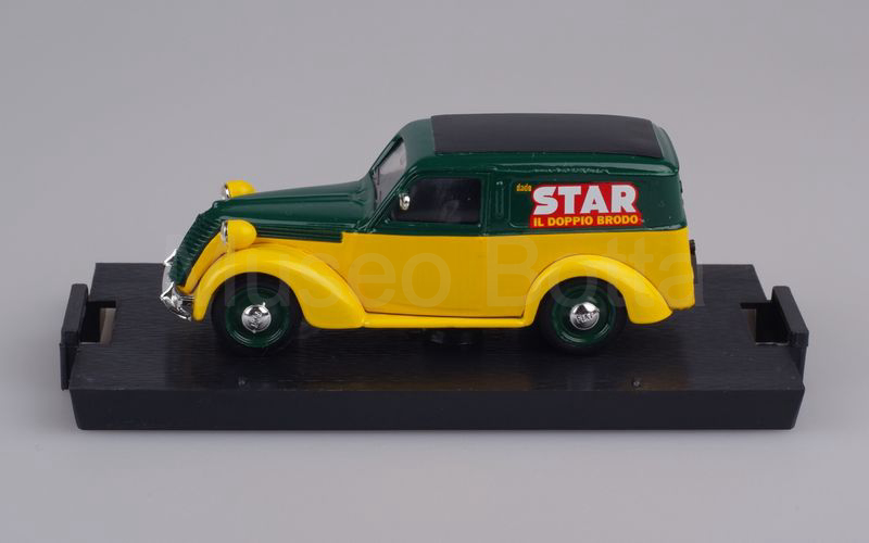 BRUMM PROMOZIONALE (S98/08) Fiat 1100 furgone 1948 "DADO STAR - IL DOPPIO BRODO" verde-giallo