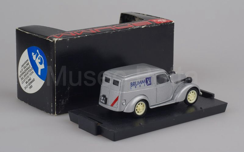 BRUMM PROMOZIONALE (S93/01) Fiat 1100E furgone "SALONE DEL GIOCATTOLO MILANO 1993" grigio metallizzato decals blu