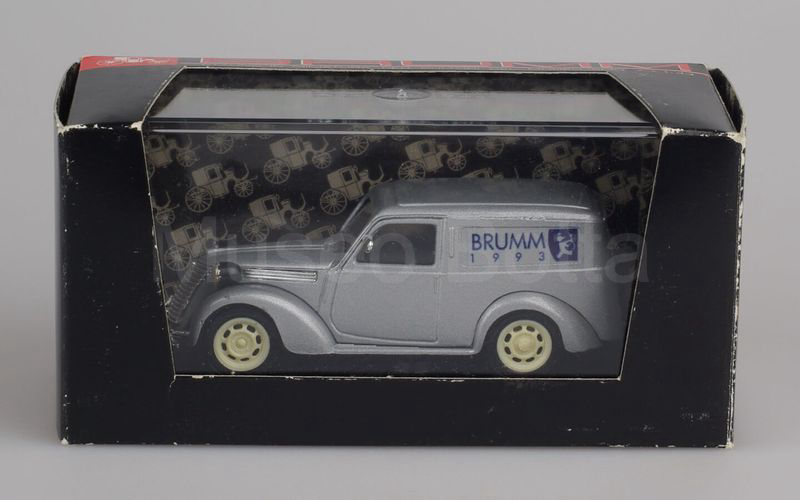 BRUMM PROMOZIONALE (S93/01) Fiat 1100E furgone "SALONE DEL GIOCATTOLO MILANO 1993" grigio metallizzato decals blu