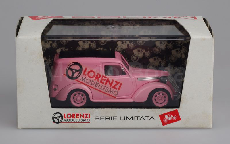 BRUMM PROMOZIONALE (S96/23A) Fiat 1100E furgone "MODELLISMO LORENZI" rosa