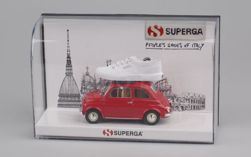 BRUMM PROMOZIONALE (S14/13) Fiat 500 "SUPERGA" rosso