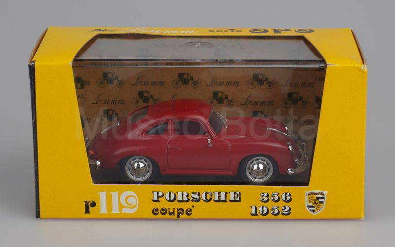 BRUMM PROMOZIONALE (R119) Porsche 356 coupé con specchietto retrovisore esterno rosso bordeaux