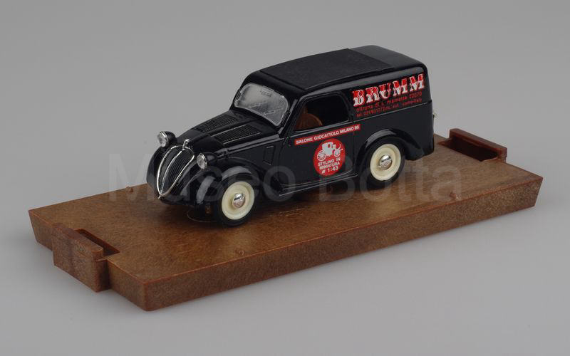 BRUMM PROMOZIONALE (S86/08) Fiat 500B furgoncino "BRUMM SALONE GIOCATTOLO MILANO 86" nero